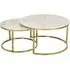 Caius Round Nesting Coffee Tables - White, Ceramic