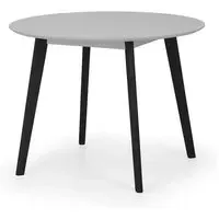 Calah Round Dining Table - Grey, Hardwood