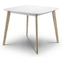 Calah Square Dining Table - White, Oak