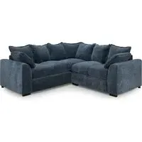 Calais Corner Sofa - Blue, Velvet