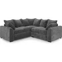 Calais Corner Sofa - Grey, Velvet
