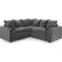 Calais Corner Sofa - Grey, Velvet