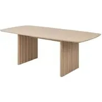 Calais Rectangular Dining Table - White, Oak