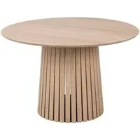 Calais Round Dining Table - White, Oak