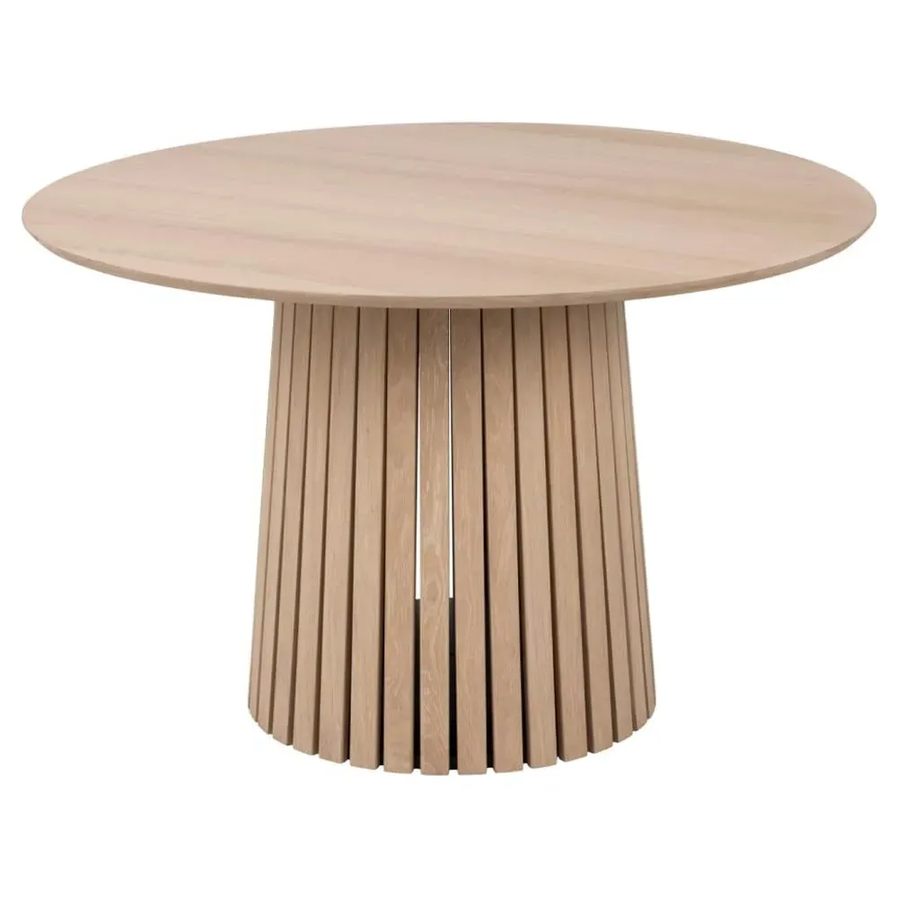 Calais Round Dining Table - White, Oak