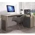 Caldwell Corner Laptop Desk with 2 Shelves - Wellington Oak