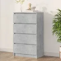Calgary 4 Drawer Chest - Concrete Grey, Wood