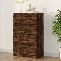 Calgary 4 Drawer Chest - Smoked Oak, Wood