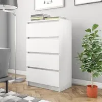 Calgary 4 Drawer Chest - White, Wood