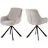Calgary Dining Chairs with Swivel - Sand, Fabric