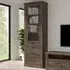 Calgary Display Cabinet with 2 Doors - Tabak Oak