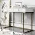 Calgary Laptop Desk with Gold Frame - White