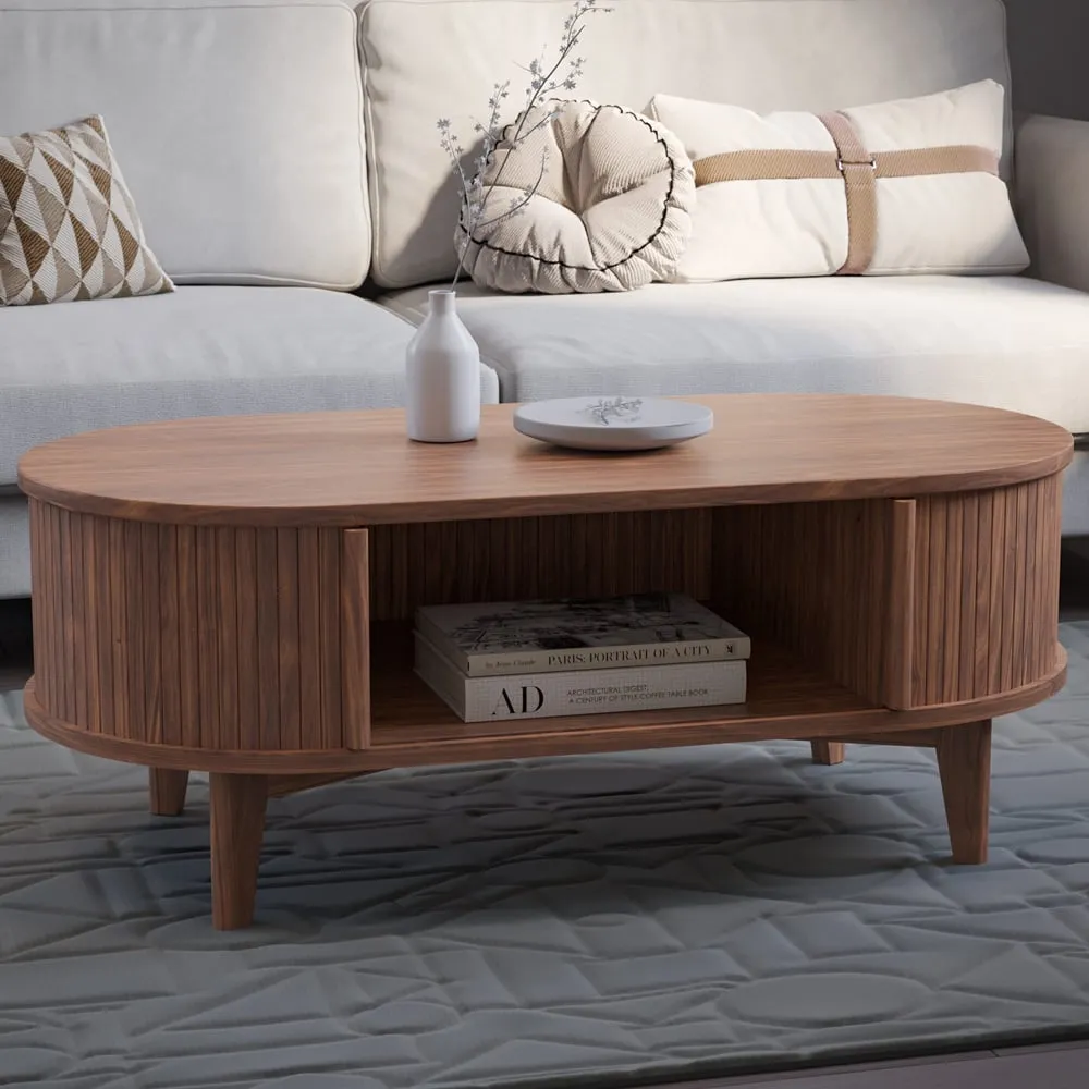 Calgary Rectangular Coffee Table - Walnut