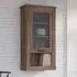 Calgary Wall Display Cabinet with 1 Door - Tabak Oak