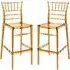 Calhoun Bar Stools Pair - Amber, Polycarbonate