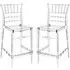Calhoun Bar Stools Pair - Clear, Polycarbonate