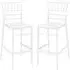 Calhoun Bar Stools Pair - White, Polycarbonate