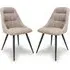 Calhoun Dining Chairs Pair - Natural, Linen Effect Fabric