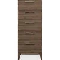 Calhoun Narrow Chest of 5 Drawers - Walnut
