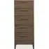 Calhoun Narrow Chest of 5 Drawers - Walnut