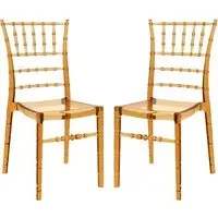 Calhoun Side Dining Chairs - Amber, Polycarbonate