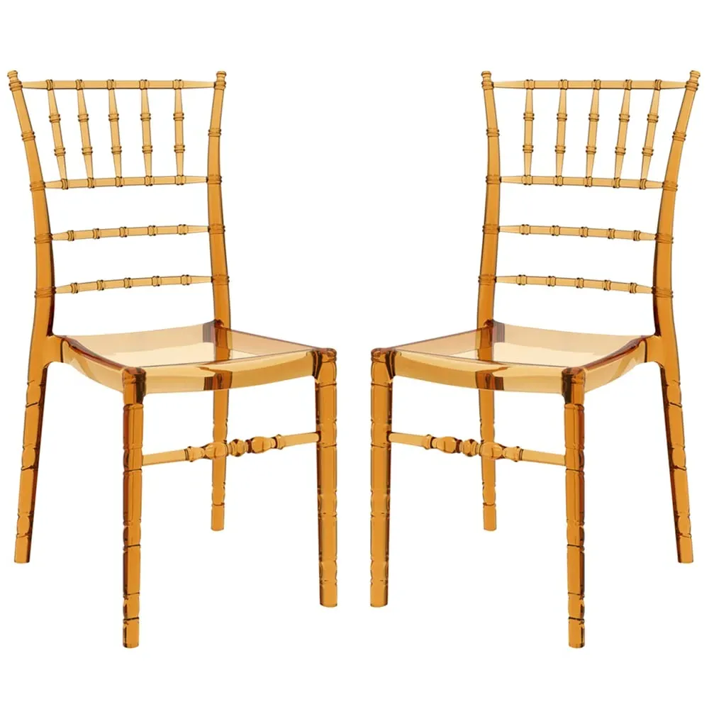 Calhoun Side Dining Chairs - Amber, Polycarbonate image