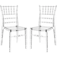 Calhoun Side Dining Chairs - Clear, Polycarbonate