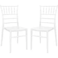 Calhoun Side Dining Chairs - White, Polycarbonate