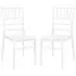 Calhoun Side Dining Chairs - White, Polycarbonate
