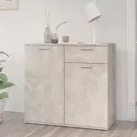 Calhoun Sideboard with 2 Doors 1 Drawer - Grey, Engineered Wood