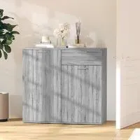 Calhoun Sideboard with 2 Doors 1 Drawer - Grey, Engineered Wood