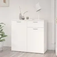 Calhoun Sideboard with 2 Doors 1 Drawer - White, Engineered Wood