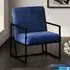 Calhoun Velvet Accent Chair with Metal Frame - Blue