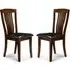 Calico Dining Chair - Mahogany, Brown Faux Leather