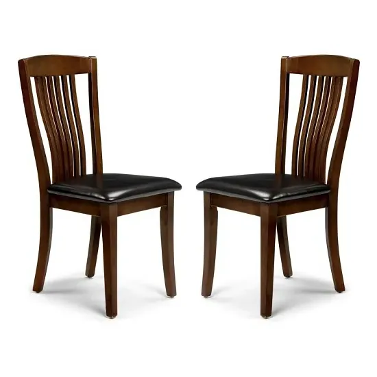 Calico Dining Chair - Mahogany, Brown Faux Leather image