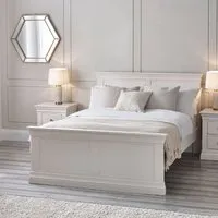 Calida Double Bed Frame - White, Wood alternate view