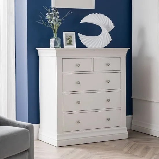 Calida Tall Chest of Drawers - White