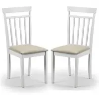 Calista High-Back Dining Chairs - White, MDF