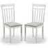 Calista High-Back Dining Chairs - White, MDF