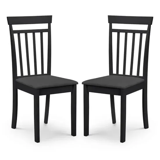 Calista Pair of Dining Chairs - Black, Lacquer product