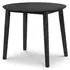 Calista Round Drop-Leaf Dining Table - Black, MDF