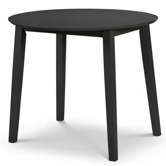 Calista Round Drop-Leaf Dining Table - Black, MDF image