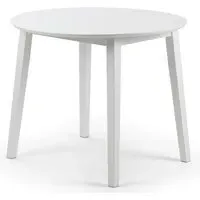 Calista Round Drop-Leaf Dining Table - White, MDF