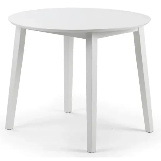 Calista Round Drop-Leaf Dining Table - White, MDF