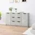 Calix Sideboard with 2 Doors 6 Drawers - Concrete Effect