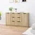 Calix Sideboard with 2 Doors 6 Drawers - Sonoma Oak