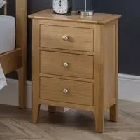 Callia 3-Drawer Bedside Cabinet - Oak