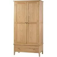 Callia Wardrobe with 2 Doors 1 Drawer - Natural, Oak