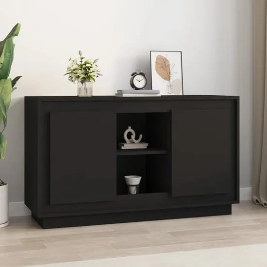 Callie Sideboard with 2 Doors - Black, Engineered Wood