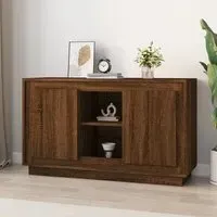 Callie Sideboard with 2 Doors - Brown Oak, Engineered Wood
